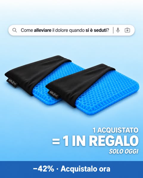 Ti fa male quando ti siedi? -42% oggi