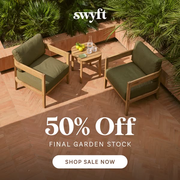 Upgrade your outdoor space with garden furniture that’s sleek, comfy and effortlessly stylish