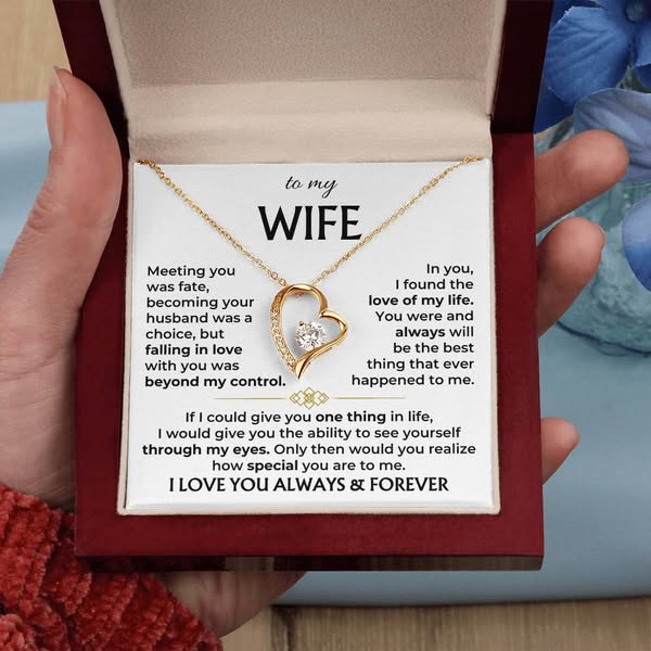 To My Beautiful Wife, My Love, My Life Necklace - GIFT FROM HUSBAND