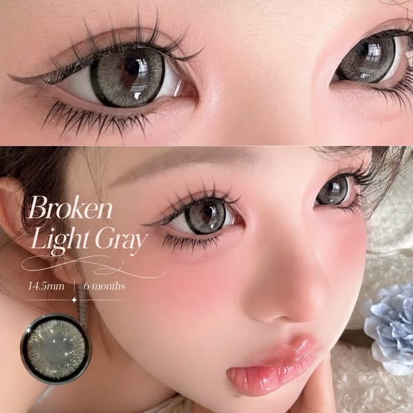 Broken Light Gray 14.5mm Contact Lenses(6 months wear)