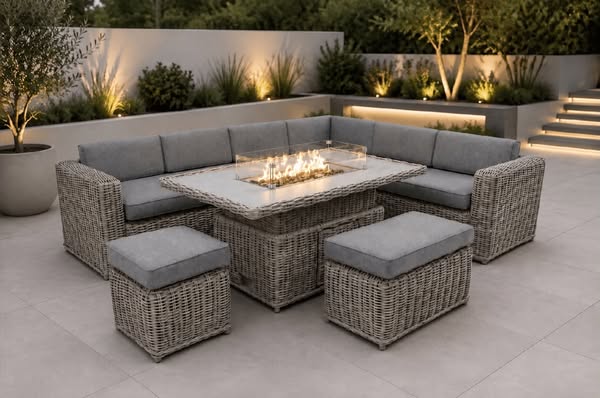 Santa Monica Luxury Edition with Rise & Fall Fire Pit Table (Left Side