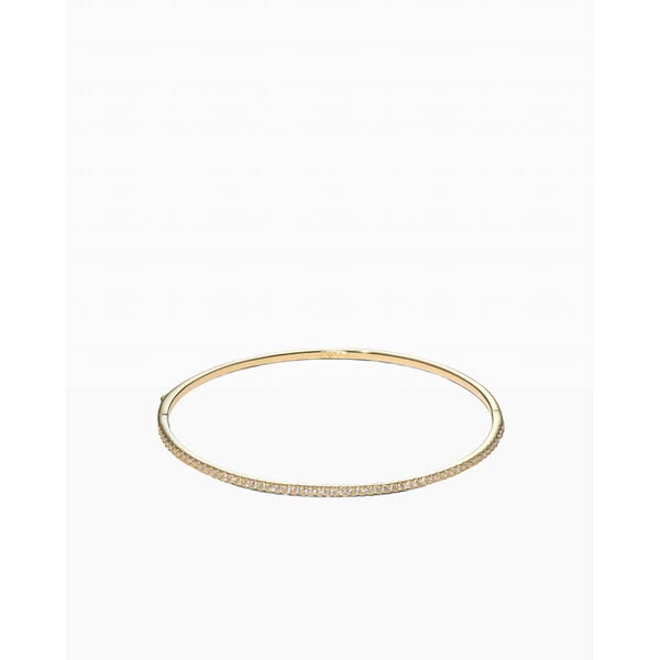Stone Cuff Bracelet Gold