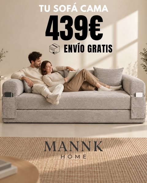 Sofá por 439 € + envío GRATIS