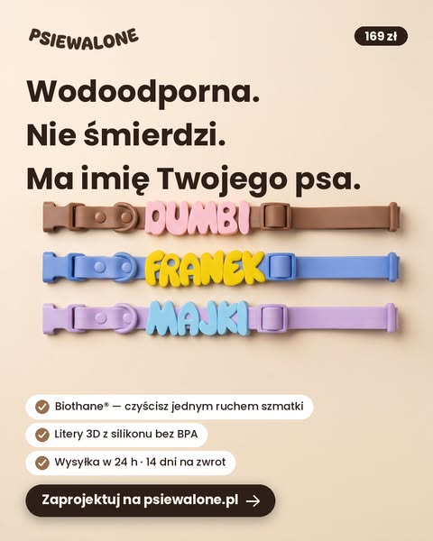 Obroża z imieniem Twojego psa