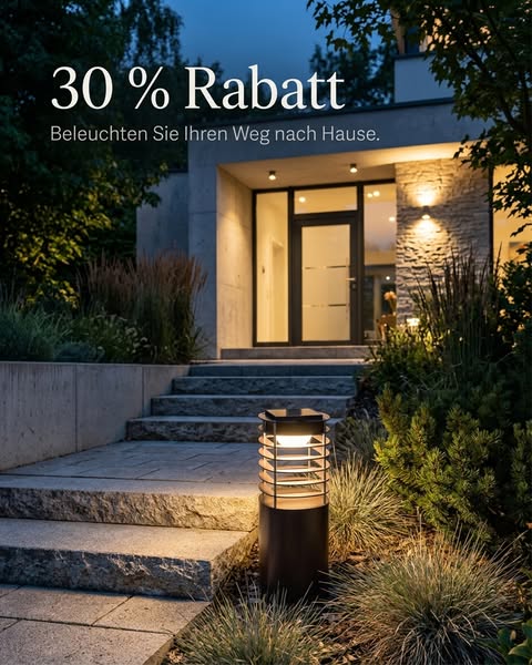 30 % Rabatt auf EAVEX Solarleuchten