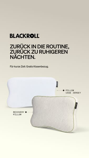 Ins Bett kuscheln und einfach abschalten können - so kann sich das Bundle aus RECOVERY PILLOW und PILLOW CASE PREMIUM COMFORT anfühlen.