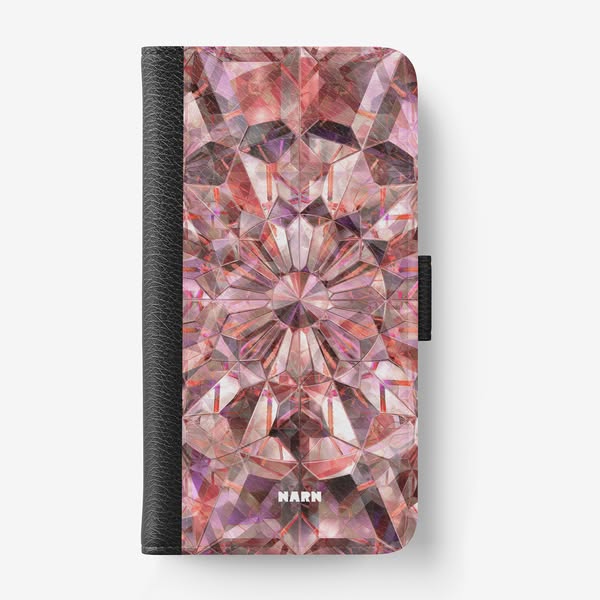 Doro 8110 / 8210 Wallet Case - Pink Crystals