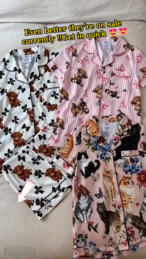 Autumn Hot Sale 59% OFFWomen's Highland Cow Print 3-Piece Pajama Set