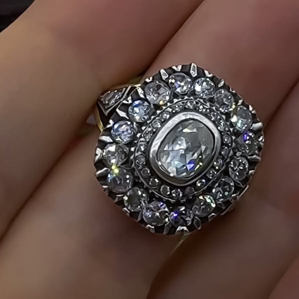 3 CTW Cushion Cut White Cubic Zirconia 925 Sterling Silver Vintage Engagement Ring -JOSHINY$120