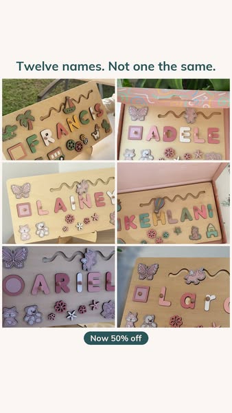 Made to spell their name, now 50% off