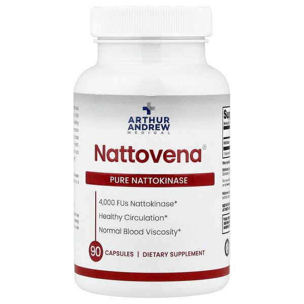 Arthur Andrew Medical, Nattovena, nattochinasi pura, 200 mg, 90 capsule