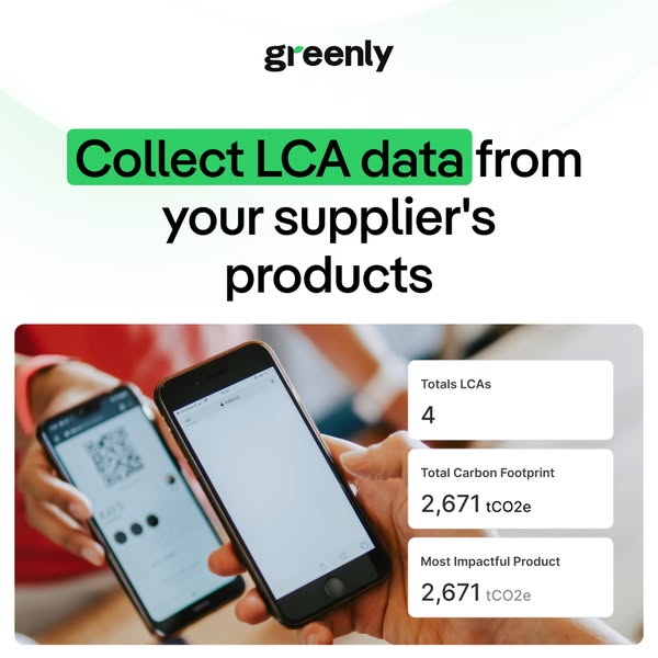 Don’t just source cost-effectively — source intelligently. Greenly lets you collect footprint data from suppliers, compare components, and m