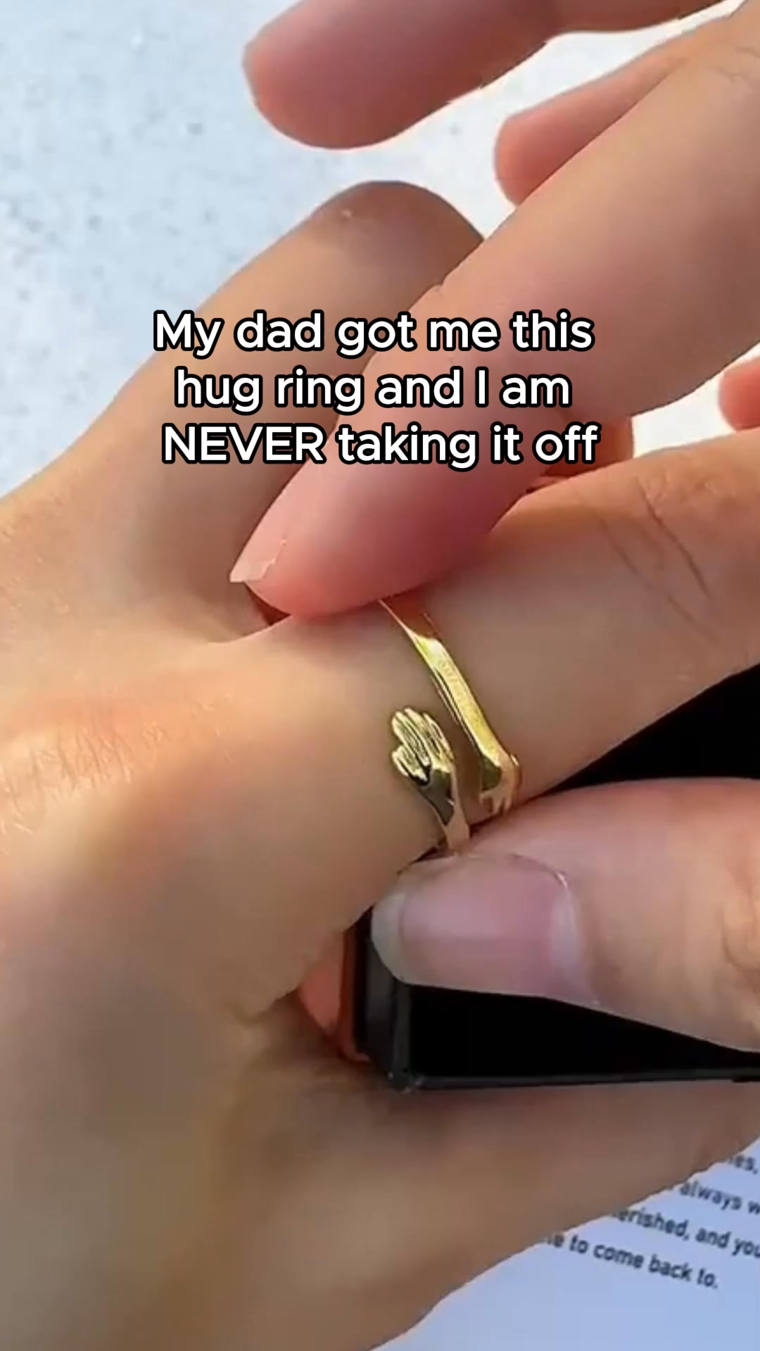 To My Daughter - Hug Ring