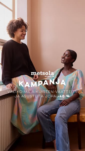 Aikuisten vaatteet jopa -40 % 30.8. asti!