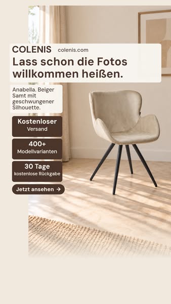 Lass den Sitzplatz deine Geschichte erzählen