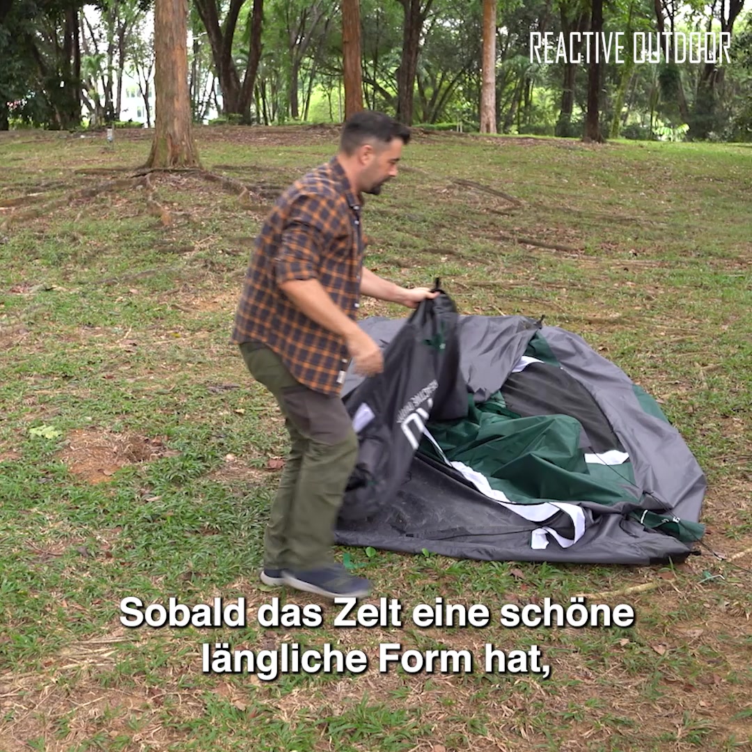 Fantastisches 2-Schritt Schnellaufbau-Kabinenzelt!