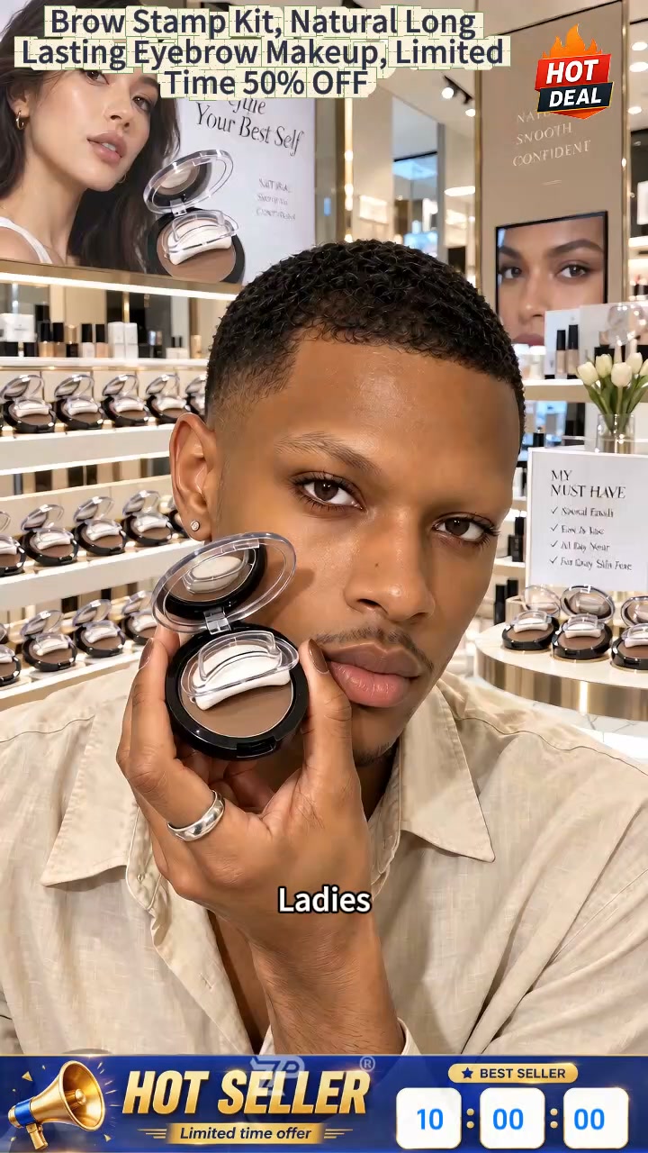 2026 New Arrivals 50% OFFEyebrow Stamp Powder with Brush – Press & go, perfect brows in seconds. Waterproof, 24h wear, no salon needed.