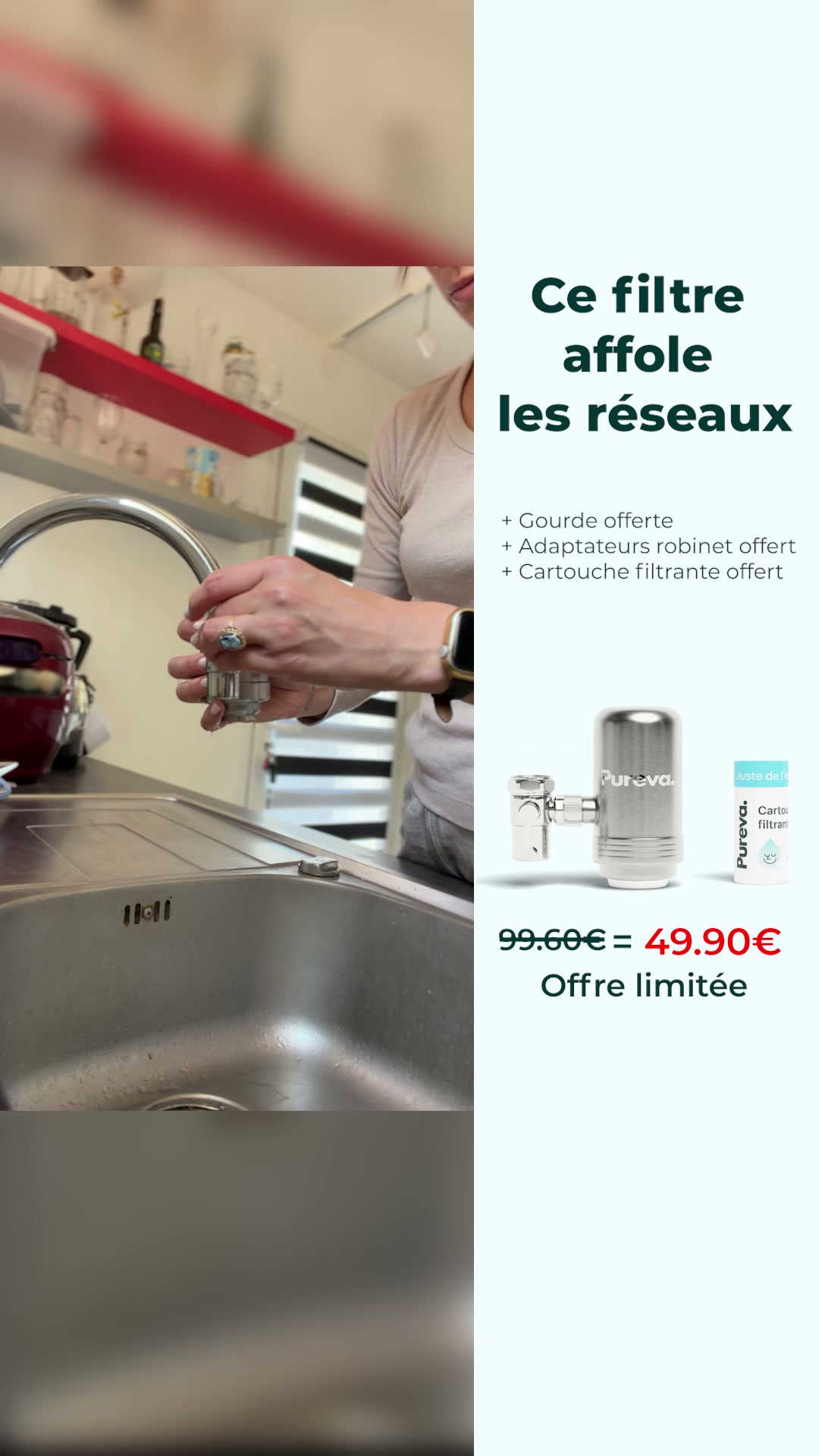 S'installe en secondes, sans plombier