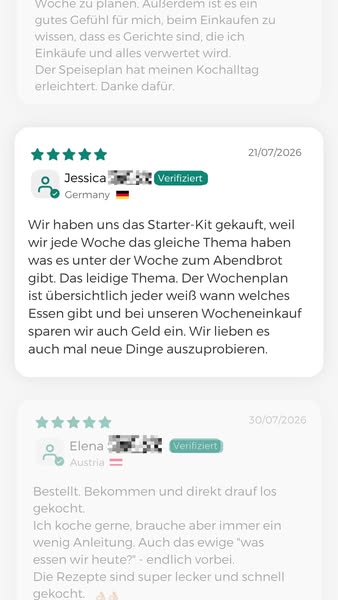Nie wieder die Frage: "Was koche ich morgen?"