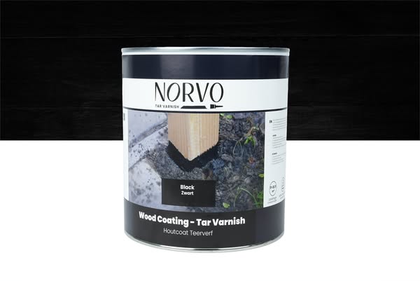 Norvo - Hout Teer Zwart - 0,75 liter - Per Stuk