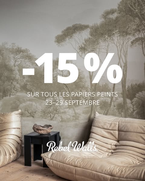 15 % sur tous les papiers peints