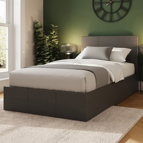 GFW Single Grey Side Lift Ottoman Bed - Wilko