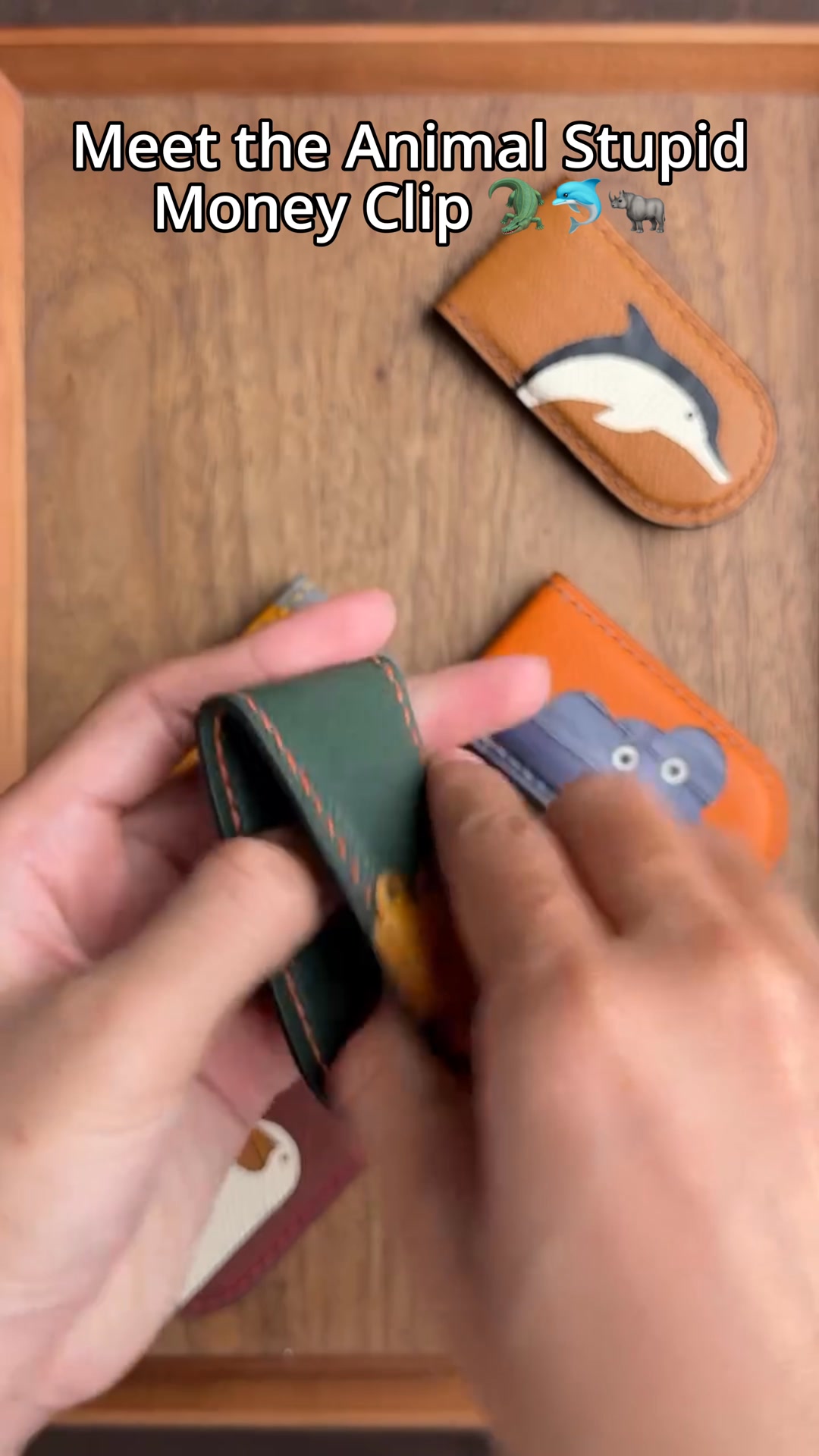 Real Leather Money Clip. From $75.