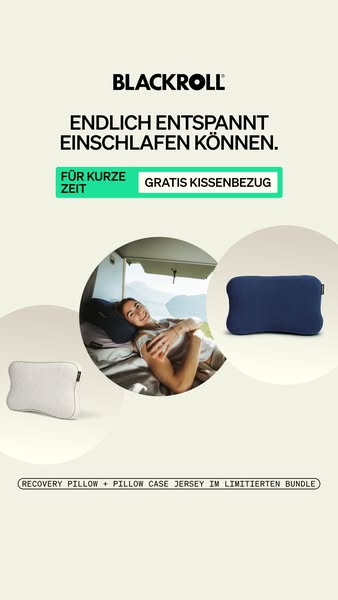 Ins Bett kuscheln und einfach abschalten können - so kann sich das Bundle aus RECOVERY PILLOW und PILLOW CASE PREMIUM COMFORT anfühlen.