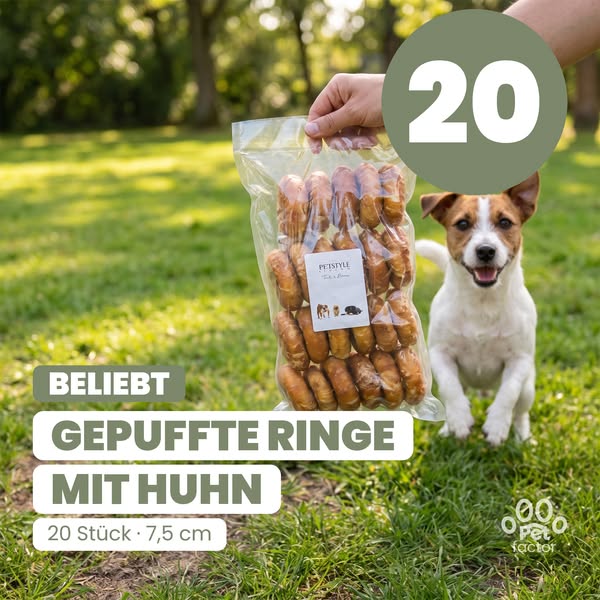 Gepuffte Ringe mit Huhn