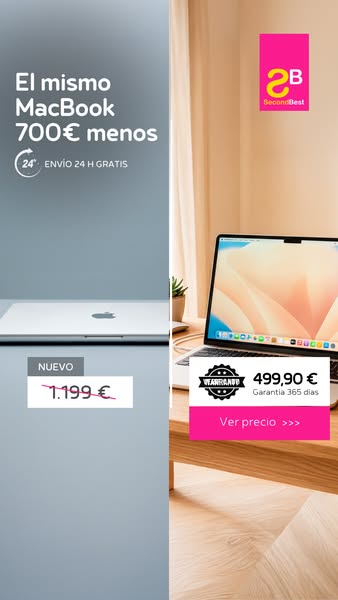 El mismo MacBook, mucho menos