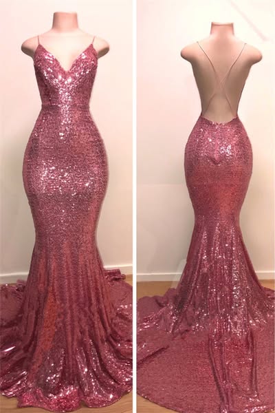 Mermaid V-Neck Sequins – Mridiya Prom Dress PD0191 Mint-US16W