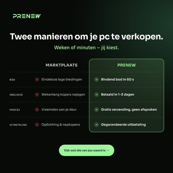 Verkoop je gaming-pc aan Prenew, zonder gedoe