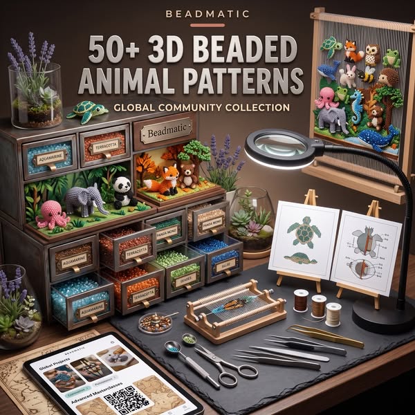 50+ 3D Beaded Animal Patterns