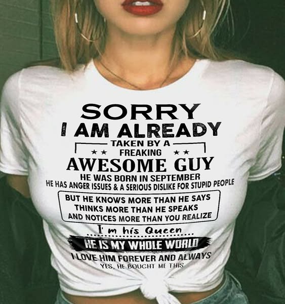 September - Awesome Boyfriend Born In September- Special gift for your