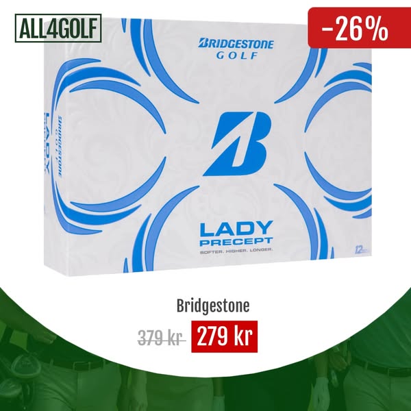 Bridgestone e6 Lady golfbollar - förpackning med 12 st, vit