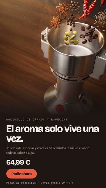 Muele café y especias en segundos