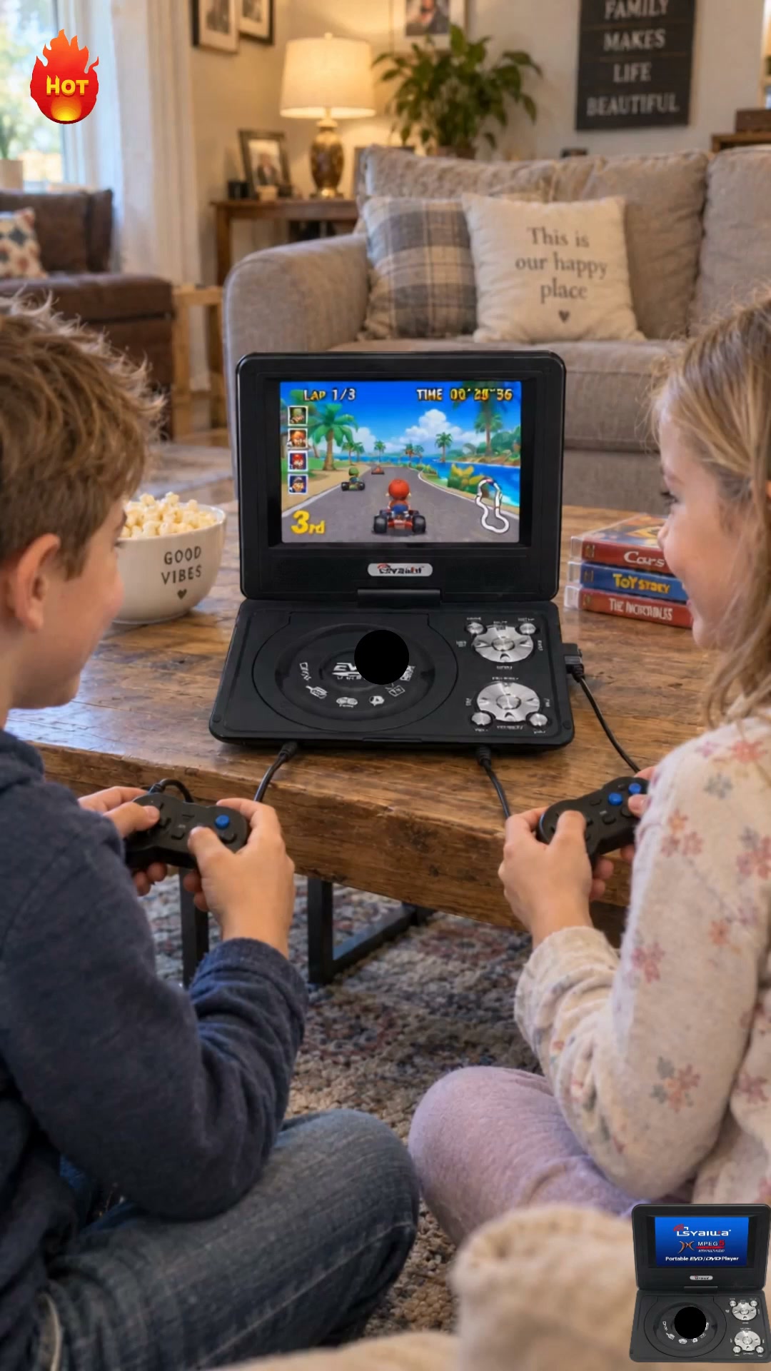 7.8-Inch Portable DVD/EVD Player with Game Function