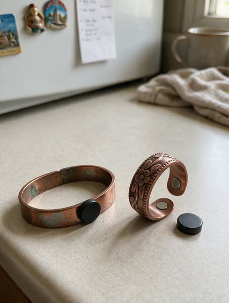 Most "copper" jewelry isn't copper. Here's the 4-second test.