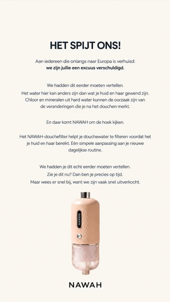 Verhuisd naar Europa? Kijk naar je douchewater