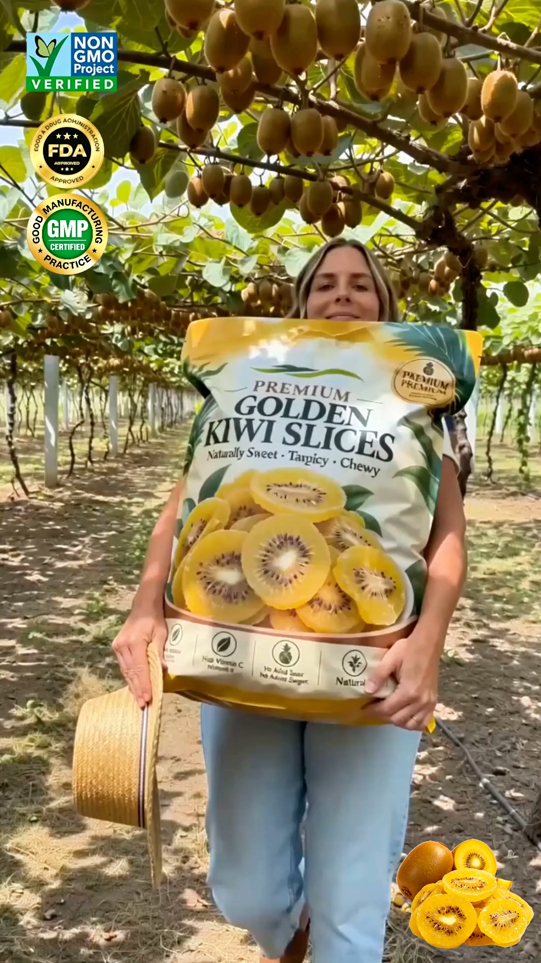 New Zealand Golden Kiwi Slices — Naturally Delicious