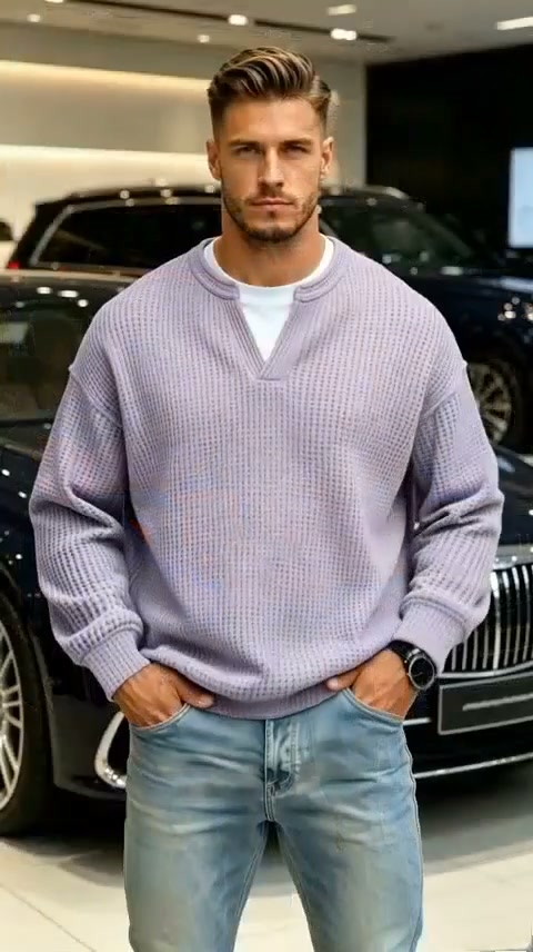 Layered Comfort Waffle Tee