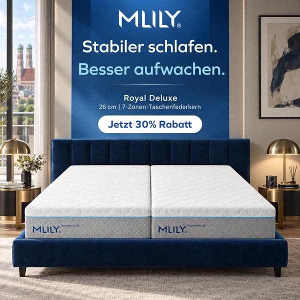 Royal Deluxe Taschenfederkernmatratze | MLILY Deutschland