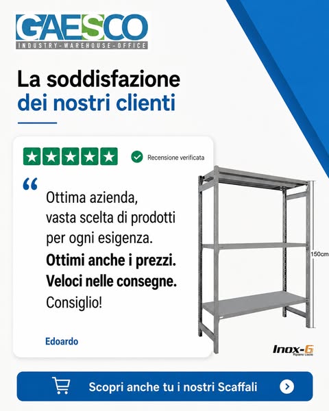 Scaffalature a ripiani facili da montare