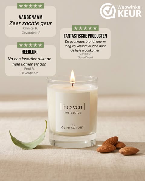 Geurkaars White Lotus