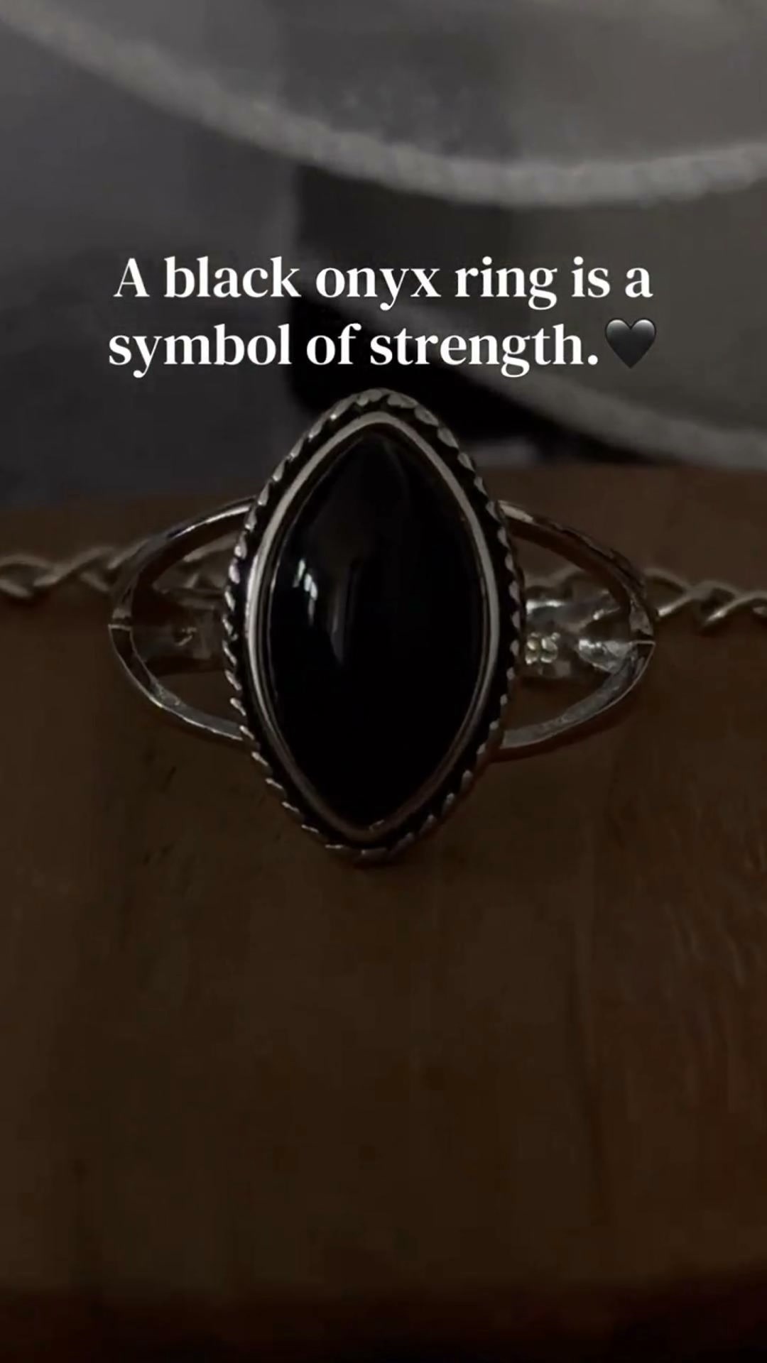 Half Price The “Midnight Guardian” Black Agate Silver Ring You‘ll Never Take Off