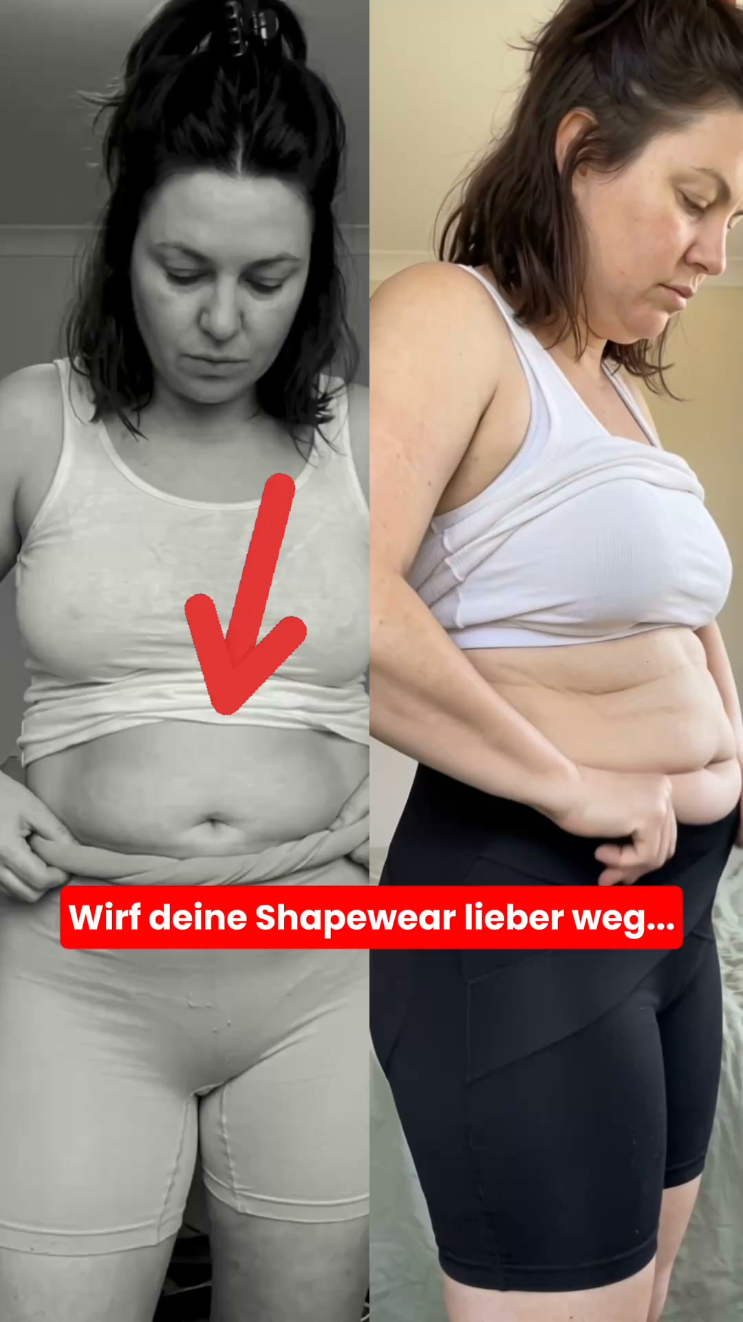 Sanduhrfigur ab dem ersten Anziehen