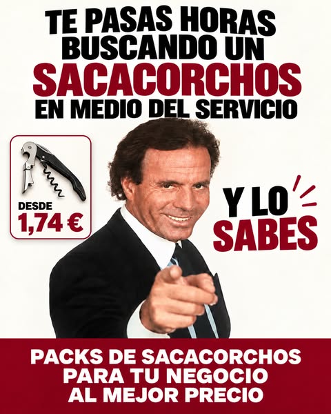 Sacacorchos de camarero · desde 1,74 €/ud