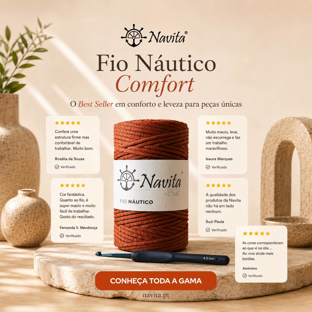 Fio Náutico Comfort – Melhor fio Bolsas, Vestuário e Croché | Navita