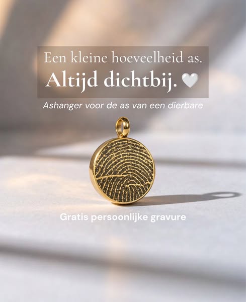 Ashanger voor een kleine hoeveelheid as