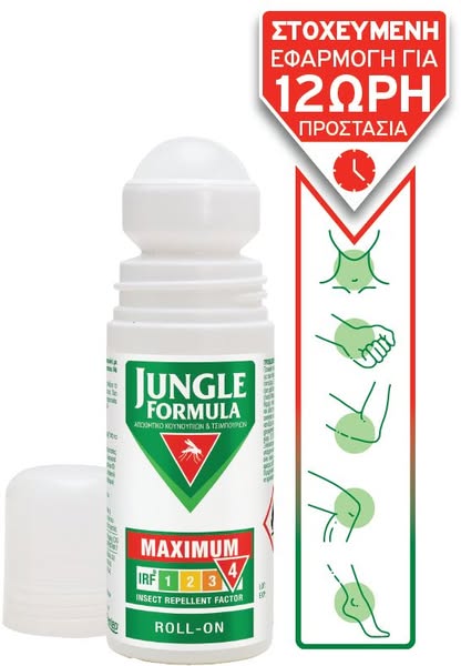 Jungle Formula Maximum Aντικουνουπικό Roll On IRF 4, 50ml
